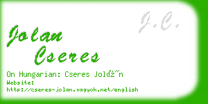 jolan cseres business card